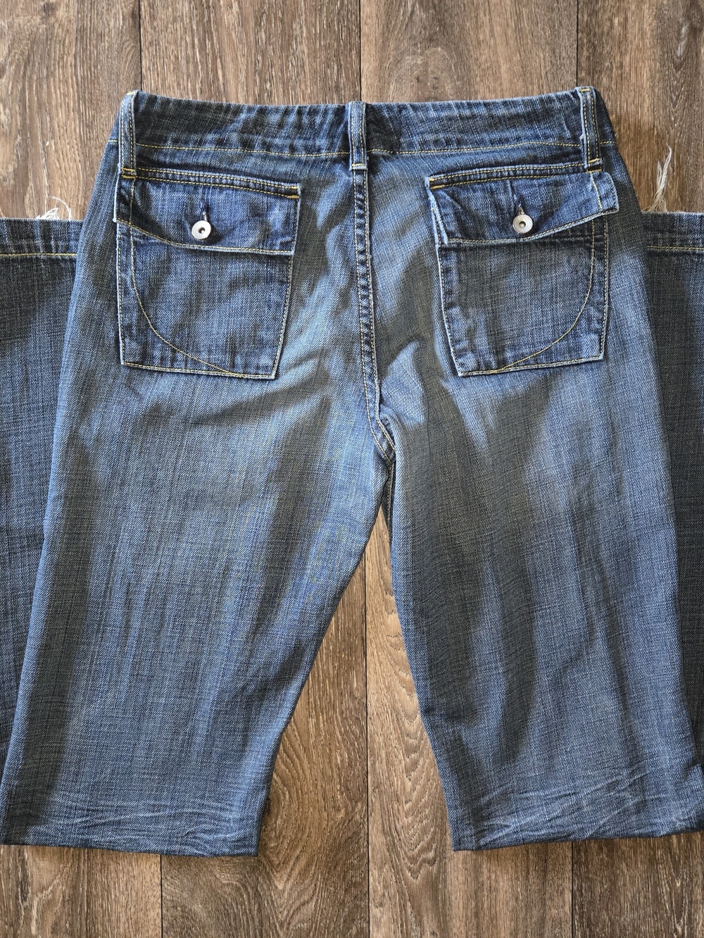 Y2K Paper Denim & Cloth "Bush Jean" Dark Blue Boot Cut Jeans Mid Rise